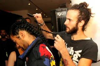 Cool and Coiffed - This fella’s length gets the plait treatment à la three ultra-neat French braids.(Photo: Bennett Raglin/Getty Images for BET)