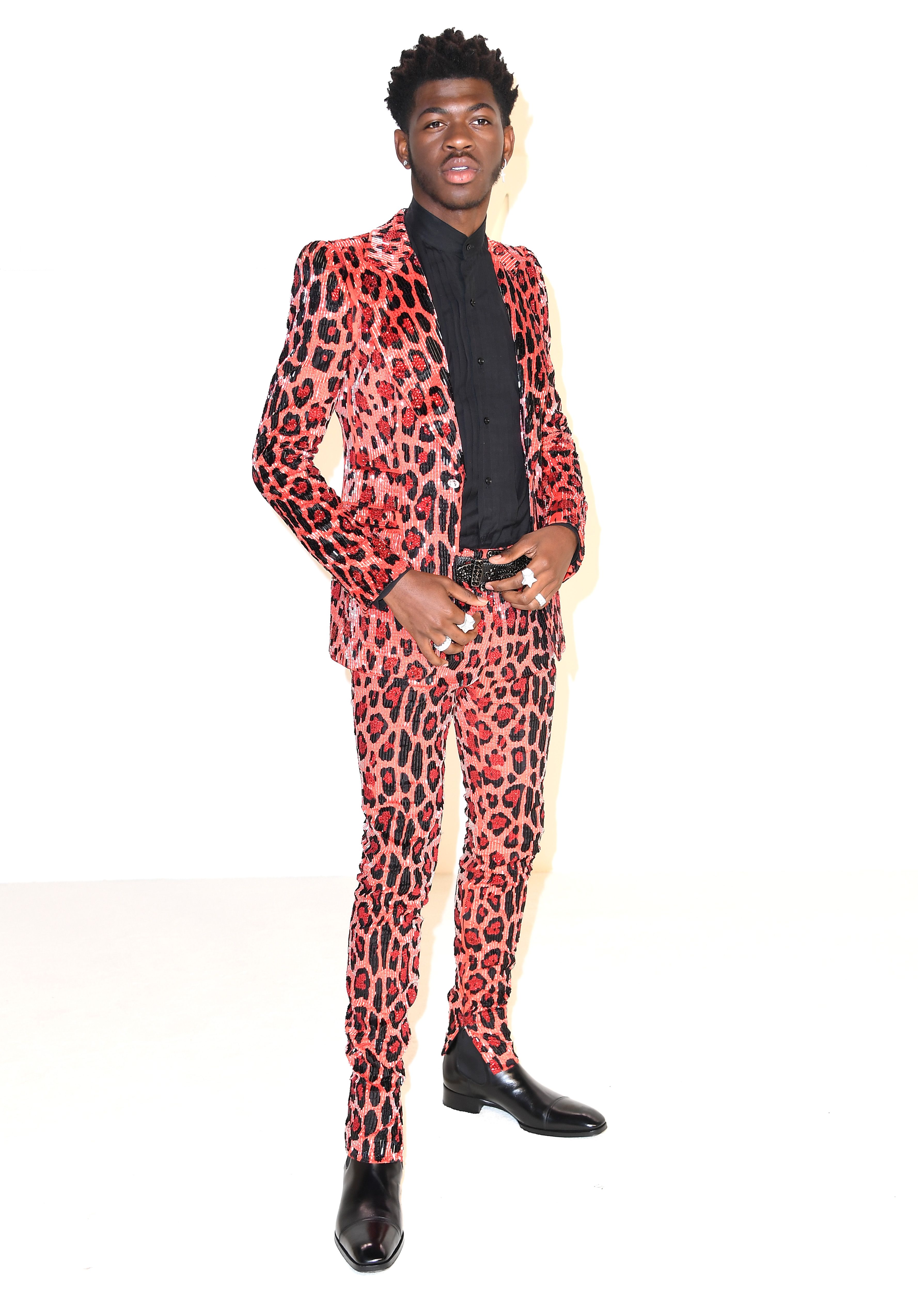 HOLLYWOOD, CALIFORNIA - FEBRUARY 07: Lil Nas X arrives at the Tom Ford AW20 Show at Milk Studios on February 07, 2020 in Hollywood, California. (Photo by Steve Granitz/WireImage)