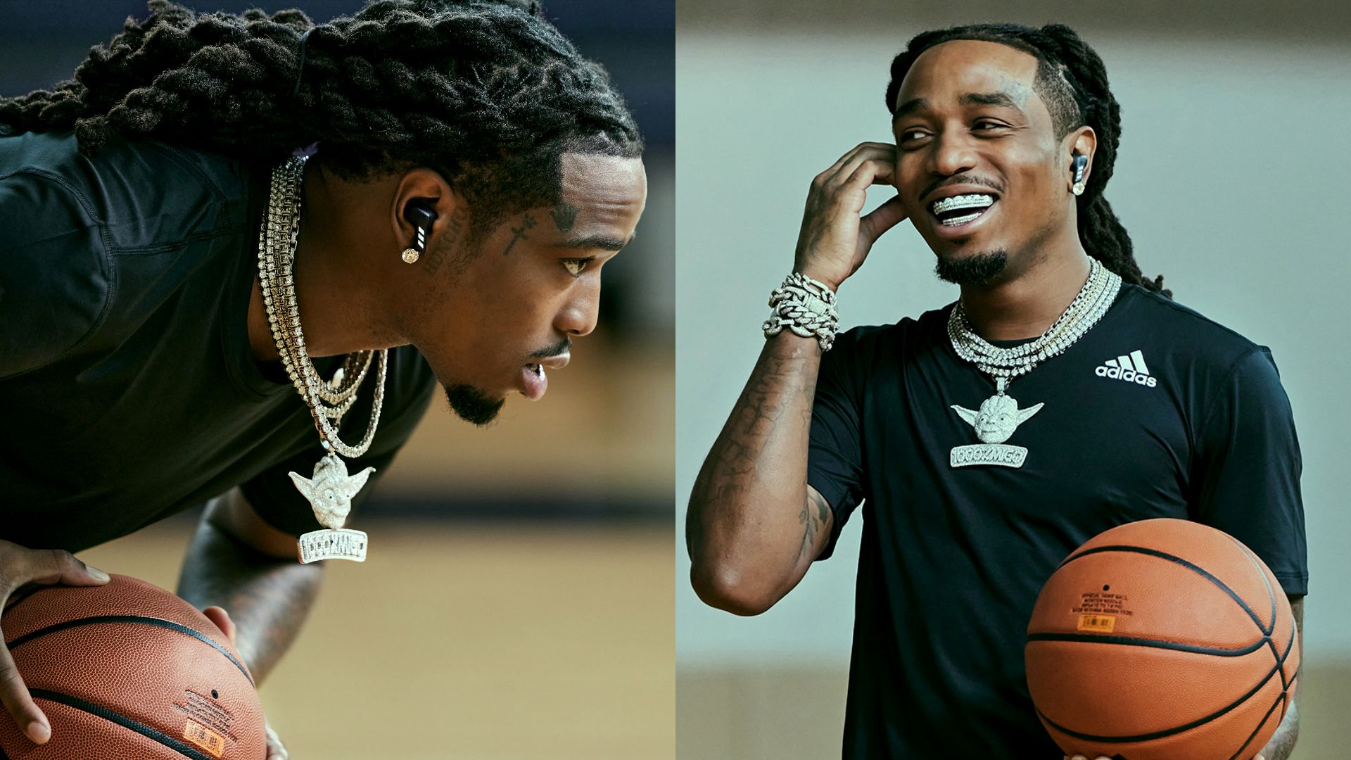 EXCLUSIVE: Quavo Uses These $189 Wireless Earbuds Whenever He’s Putting In Work On The Basketball Court! 