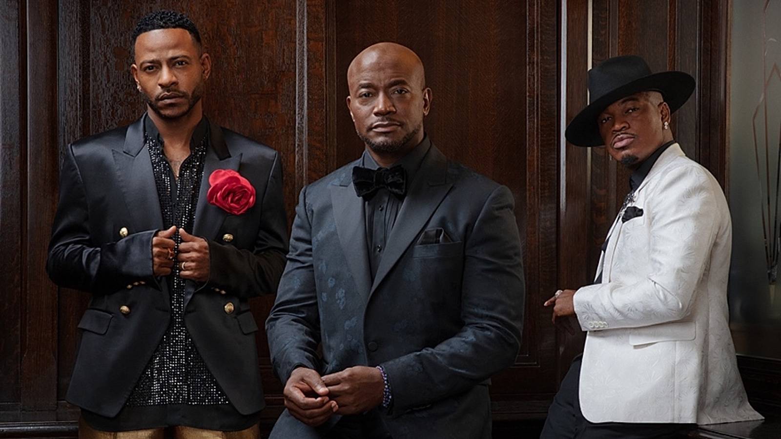 (L-R): Eric Bellinger, Taye Diggs and Ne - Yo 