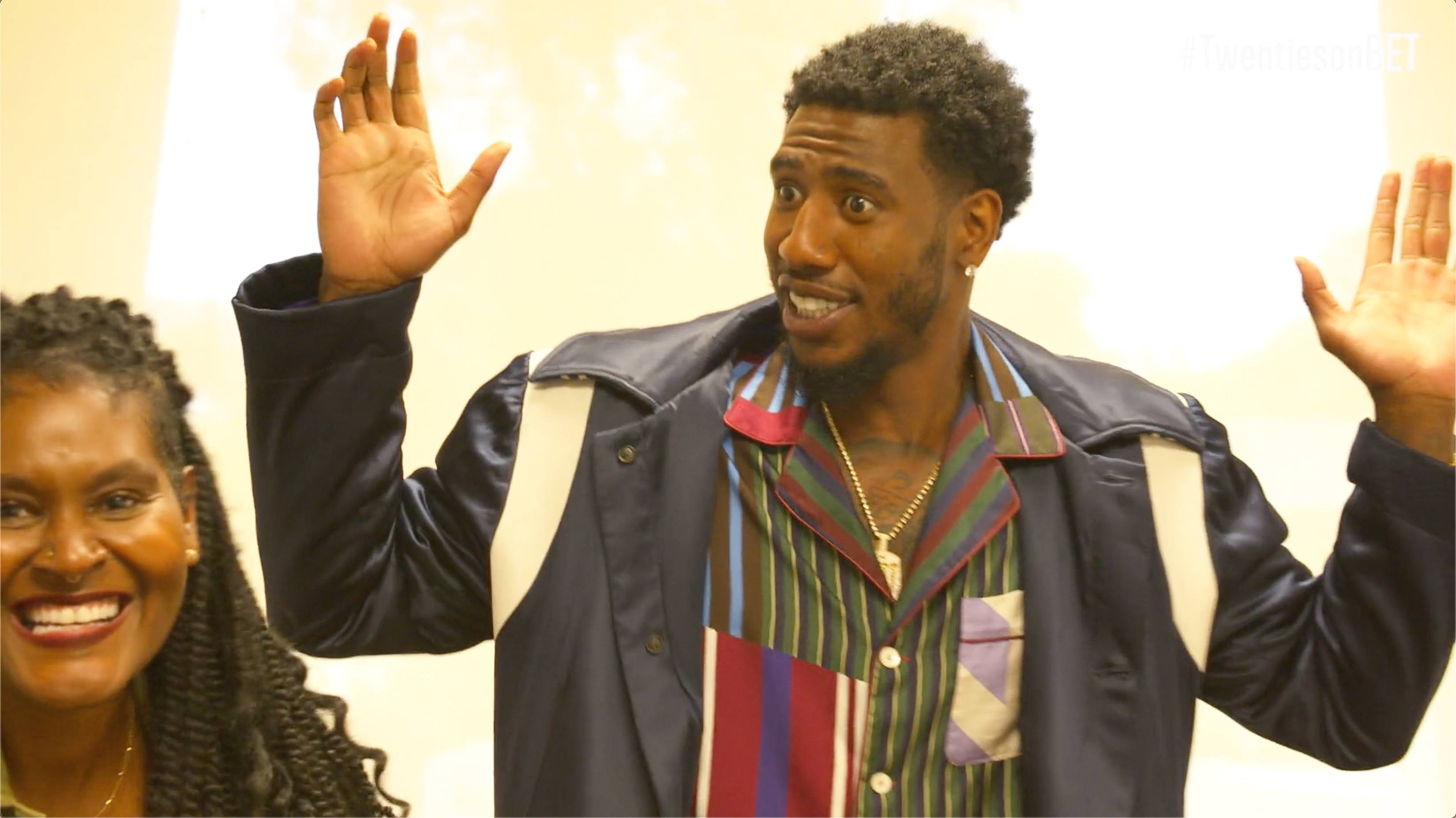 Iman Shumpert behind the scenes of Twenties on BET 2020.