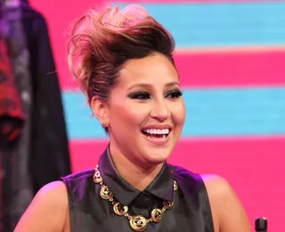Glowing - Actress Adrienne Bailon radiates on 106. (Photo: Bennett Raglin/BET/Getty Images for BET)