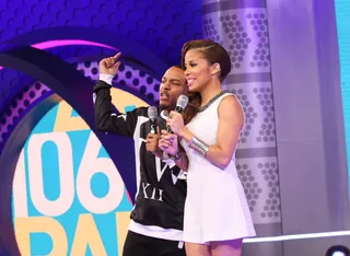 Prep Time - 106 &amp; Park hosts Bow Wow and Keshia Chante are ready to show the 106 audience a great time! Here we go... (Photo: Bennett Raglin/BET/Getty Images for BET)