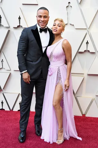 DeVon Franklin and Meagan Good&nbsp;in Georges Chakra - (Photo: Steve Granitz/WireImage)