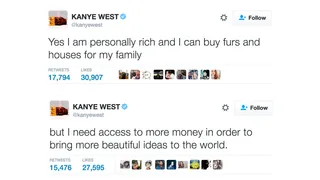 When There's Not Enough Money for Ideas - Ideas cost millions of dollars nowadays.(Photo: Kanye West via Twitter)