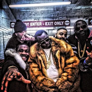 French Montana @frenchmontana - #epicnight&nbsp;#bighomievideocomingsoon&quot;A secret video shoot went down in Harlem this past weekend as Diddy gathered up some of music's biggest stars and ALOT of fur. We're guessing it's not an ad for PETA.(Photo: French Montana via Instagram)