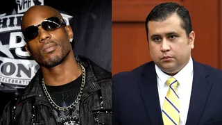 DMX on the idea of getting in the boxing ring with George Zimmerman:&nbsp; - &quot;I am going to beat the living f*** out him… I am breaking every rule in boxing to make sure I f*** him right up.&quot;  (Photos from left: Larry Busacca/Getty Images, Joe Burbank-Pool/Getty Images)