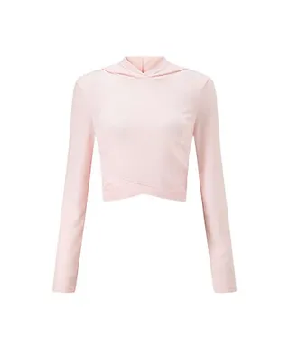 Miss Selfridge Pink Wrap Crop Sweatshirt ($44) - Mix things up with this cute wrap-front hoodie in a delicate shade of pink.(Photo: Miss Selfridge)