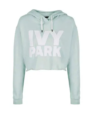 Ivy Park Raw Hem Crop Logo Hoodie ($58) - You’ll be Bey’s best-dressed Stan in this mint-colored number from her casual-wear line.(Photo: Ivy Park)
