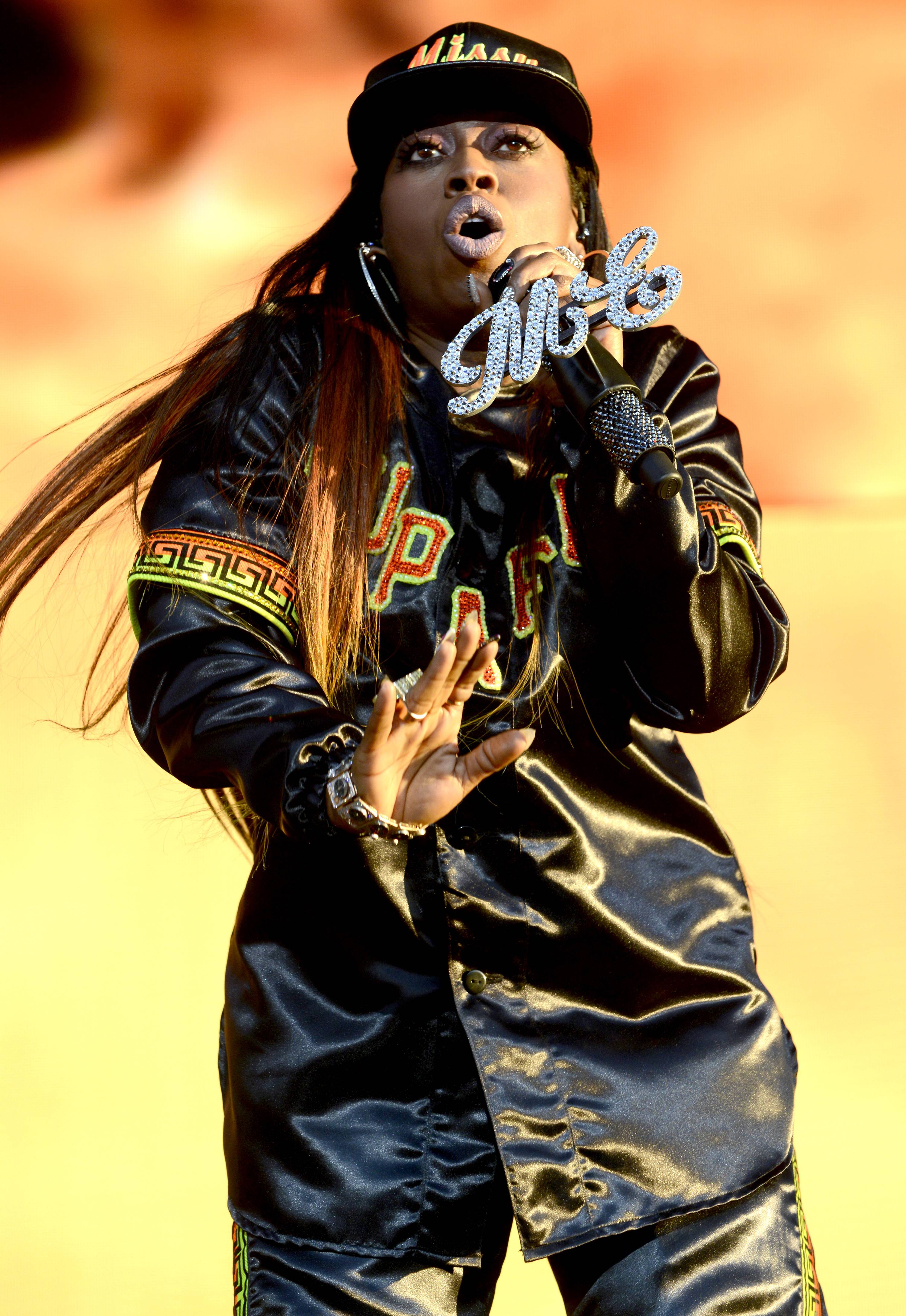 Missy Elliott - &quot;Missy be the name and y'all should already know!&quot; Missy Elliott is a legend on the mic, with a string of hits like &quot;The Rain (Supa Dupa Fly)&quot; to &quot;Get Ur Freak On&quot; to her current certified gold hit record &quot;WTF (Where They From)&quot; featuring Pharrell Williams. She went on a hiatus and stepped back in the ring like there was no competition. Bow down!(Photo: Tim Mosenfelder/FilmMagic)