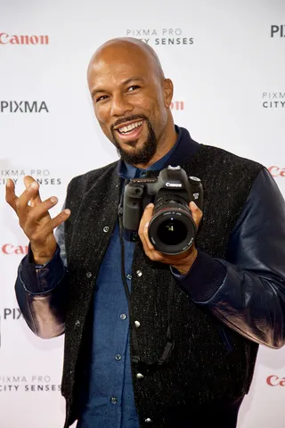 Renaissance Man - Noted rapper and actor Common hosts Canon PIXMA PRO City Senses Gallery event at Ignite Glass Studios in his hometown of Chicago. (Photo: Tasos Katopodis/Getty Images for Canon)