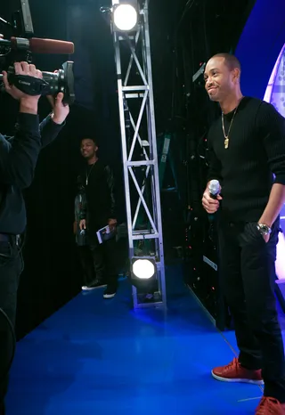 Go Time! - Terrence J prepares himself to hit the 106 &amp; Park stage. (Photo:&nbsp; Bennett Raglin/BET/Getty Images)