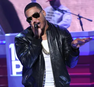 Reppin' the Lou - Nelly reps hard for St. Louis while he performs on the 106 stage. (Photo: Bennett Raglin/BET/Getty Images for BET)