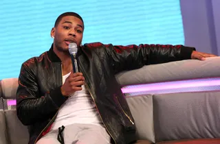 Yessir! - Nelly answers questions about his new album on 106. (Photo: Bennett Raglin/BET/Getty Images for BET)