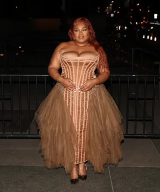 Da'Vine Joy Randolph is seen arriving to the CFDA Fashion Awards held at the American Museum of Natural History