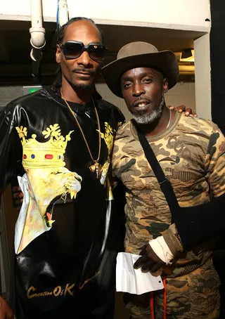 Uncle Snoop and Michael K. Williams  - Uncle Snoop and Michael K. Williams hanging out backstage.    (Photo: Bennett Raglin/BET/Getty Images for BET)&nbsp;