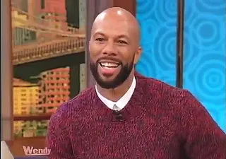 Common Freestyles for Wendy  - Common flexed his freestyle skills on the The Wendy Williams Show by flowing based on words from flash cards.   (Photo: Debmar Mercury Productions)