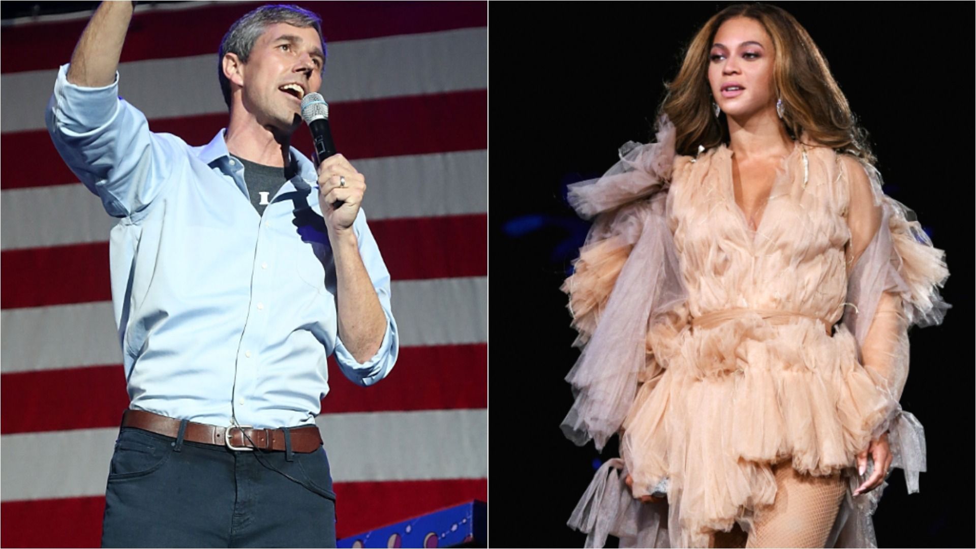 Beyoncé and Beto O'Rourke on BET Breaks 2018.