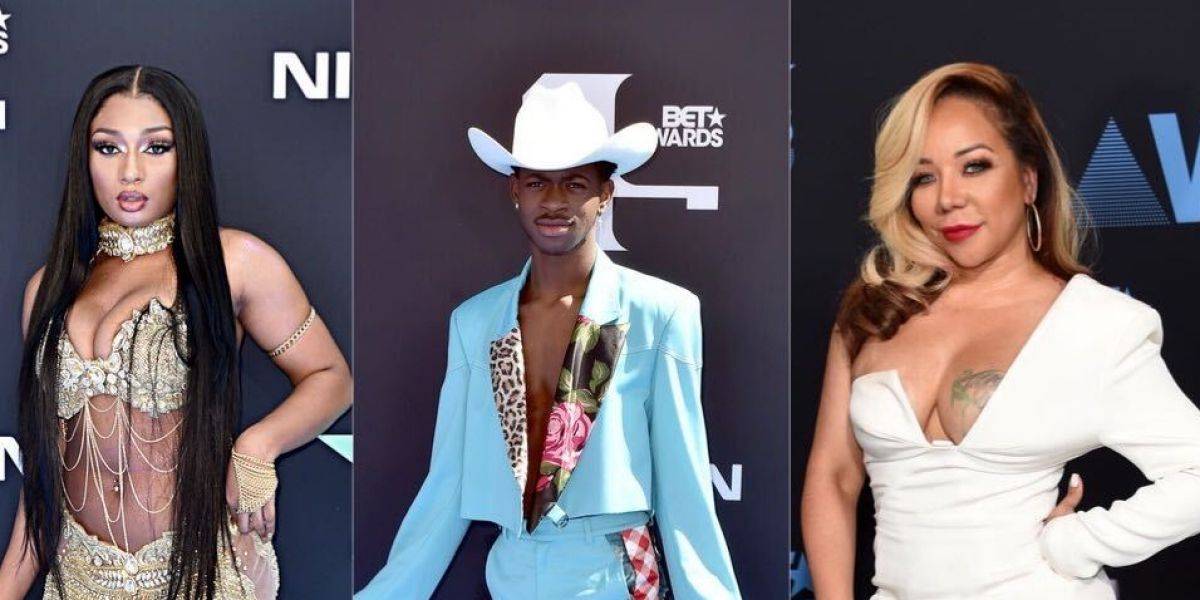 Megan Thee Stallion, Lil Nas X, Tiny Harris on BET Buzz 2020.