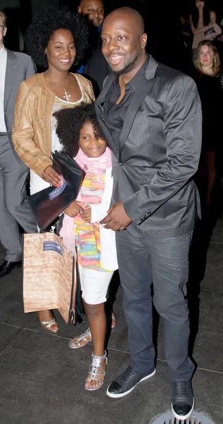 Family Affair - Wyclef Jean poses with his wife and daughter outside the After Earth&nbsp;premiere in New York City.&nbsp;(photo: Alberto Reyes/WENN.com)