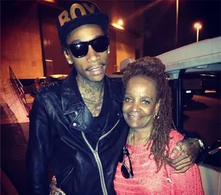 Wiz Khalifa @mistercap - It's Grandma Wiz! Wiz Khalifa says that his g-ma inspired him to do locks. (Photo: mistercap via Instagram)