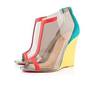 Christian Louboutin Scuba Sandal - Pound the pavement in Christian Louboutin’s color block Scuba wedges — the perfect ending to a flirty sun-dress or breezy jumper.  (Photo: Christian LouBoutin)
