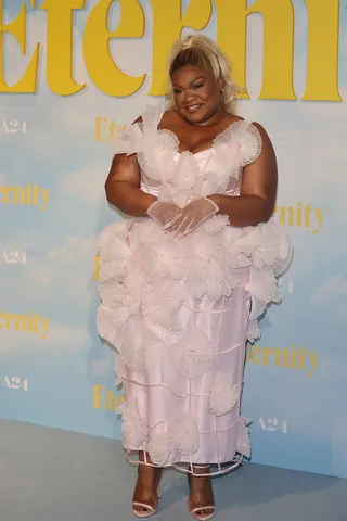 Da'Vine Joy Randolph  attends the "Eternity" UK Premiere at The Cinema In The Power Station