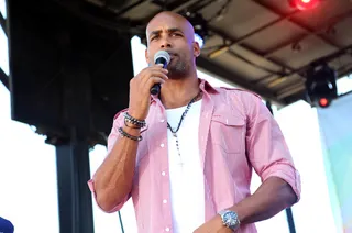 Real Husband Takeover - Boris Kodjoe makes a hot day even hotter at the Music Matters Stage at the Fan Fest Outdoor during the 2013 BET Experience in Los Angeles. (Photo: Imeh Akpanudosen/Getty Images for BET)