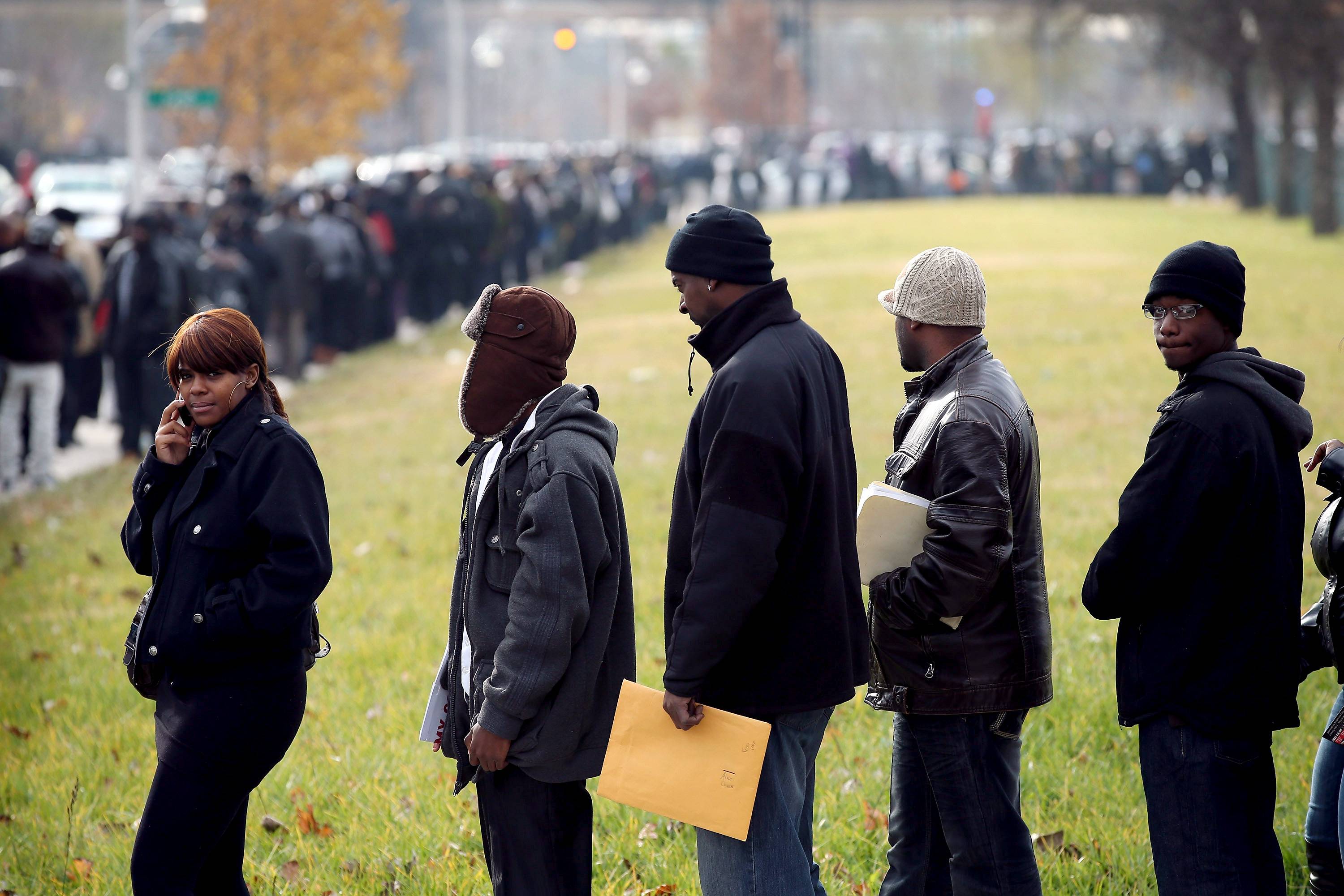 people standing in line