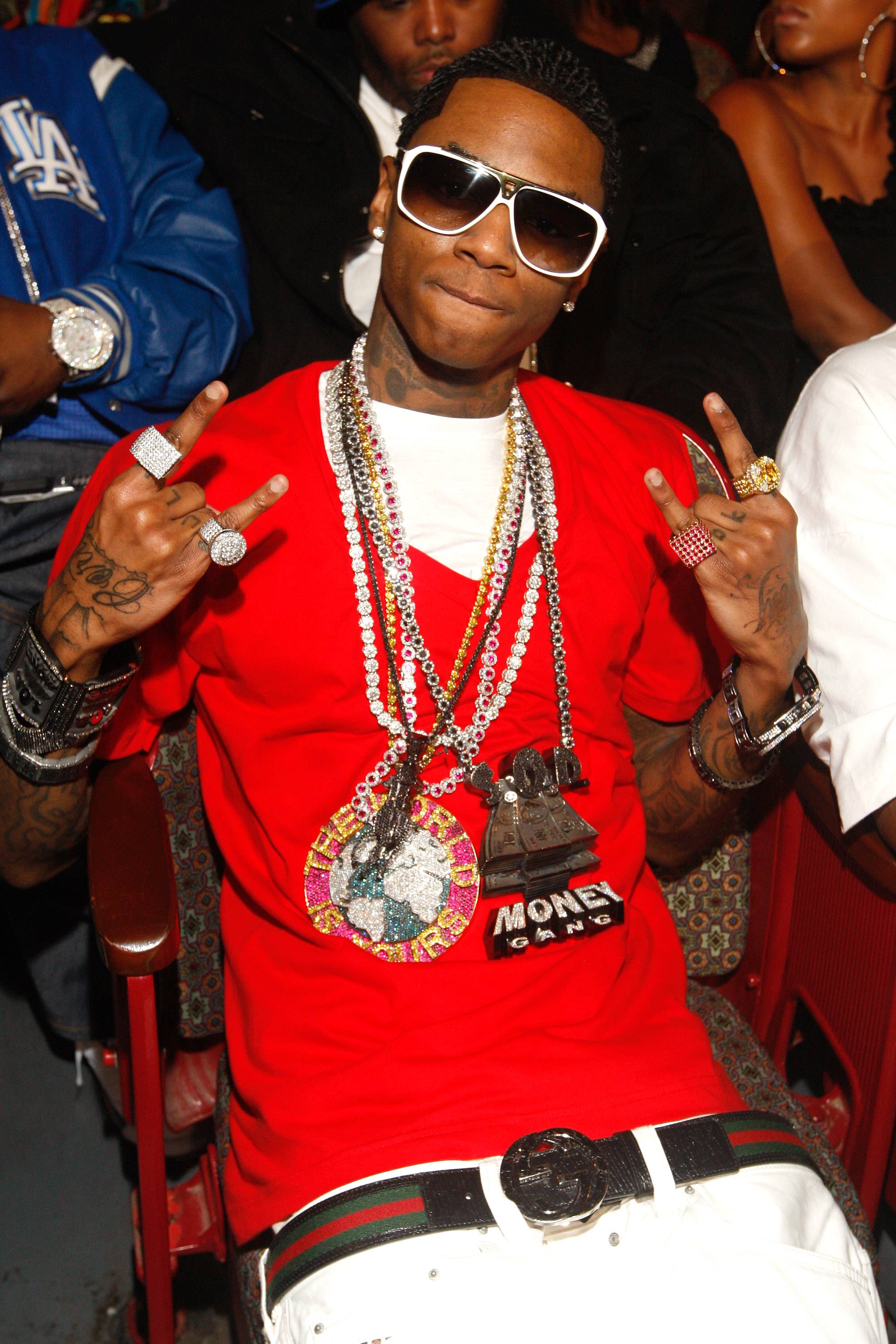 10. He Likes the Bling Bling\r - Here he is blinging at the BET Hip Hop awards at Atlanta Civic Center on October 10, 2009, in Atlanta, Georgia.\r(Photo: Ben Rose/PictureGroup)