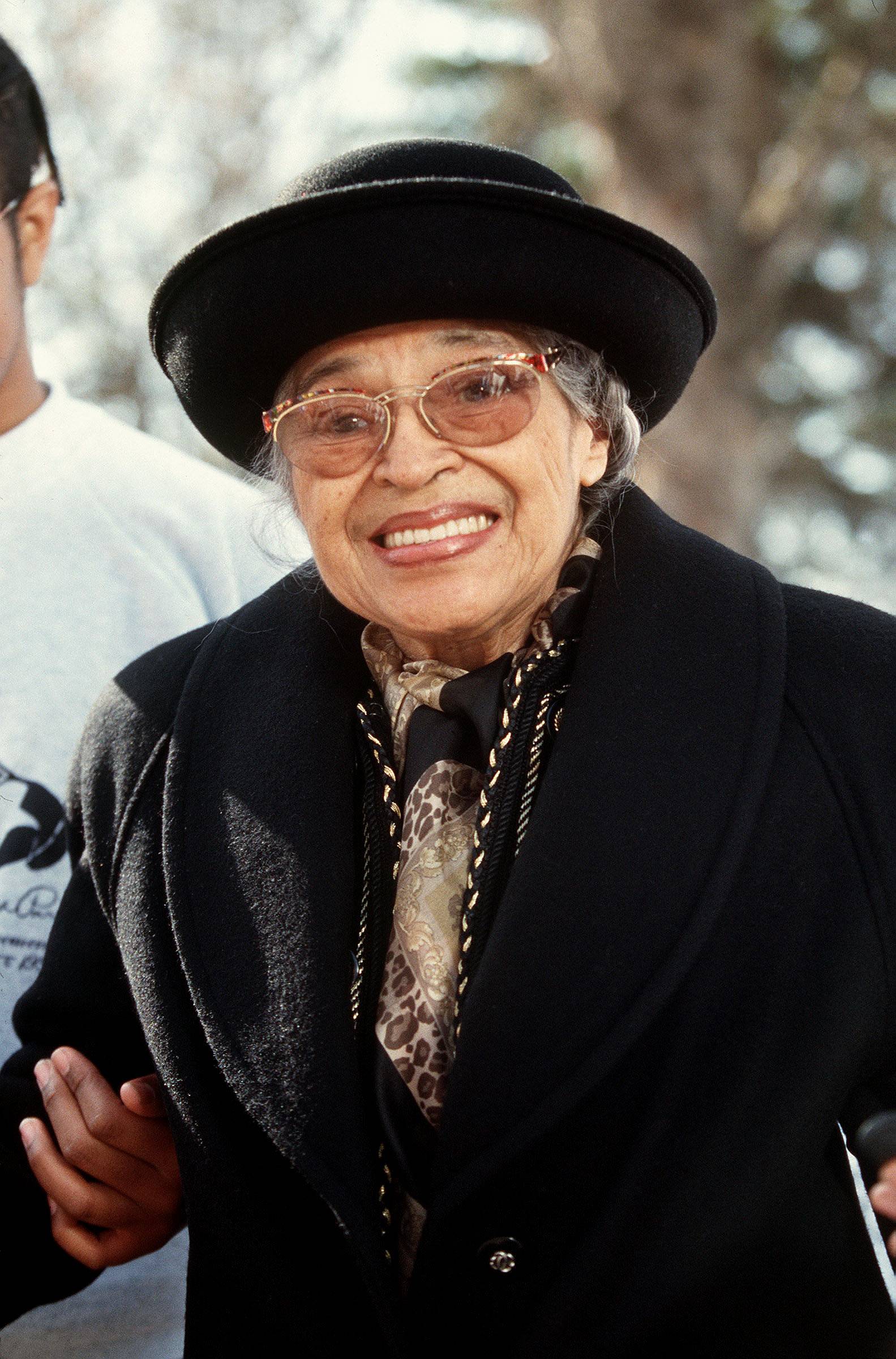 Rosa Parks - Rosa Parks's refusal to give up her seat on a Montgomery bus led to an organized boycott and the city's removal of bus segregation. She continued to fight for civil rights and racial equality.  (Photo: CBS/Landov)