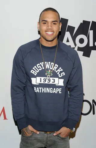 Monster of Fashion - &nbsp;Brown's favorite clothing brand is Bathing Ape (BAPE).  (Photo: Michael Kovac/Getty Images for AOL)