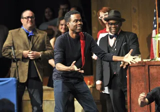 Actin' Up - Chris Rock competes in the Labyrinth Theater Company's Celebrity Charades 2014: Judgment Day event at Capitale in New York City.(Photo: Jenny Anderson/Getty Images for Labyrinth Theater Company)