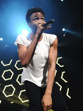 Not Just a Rapper - Childish Gambino unleashed his black hippie rhymes on the crowd as he set up the &quot;Bonfire.&quot;(Photo: Bryan Bedder/Getty Images for Power 105.1)