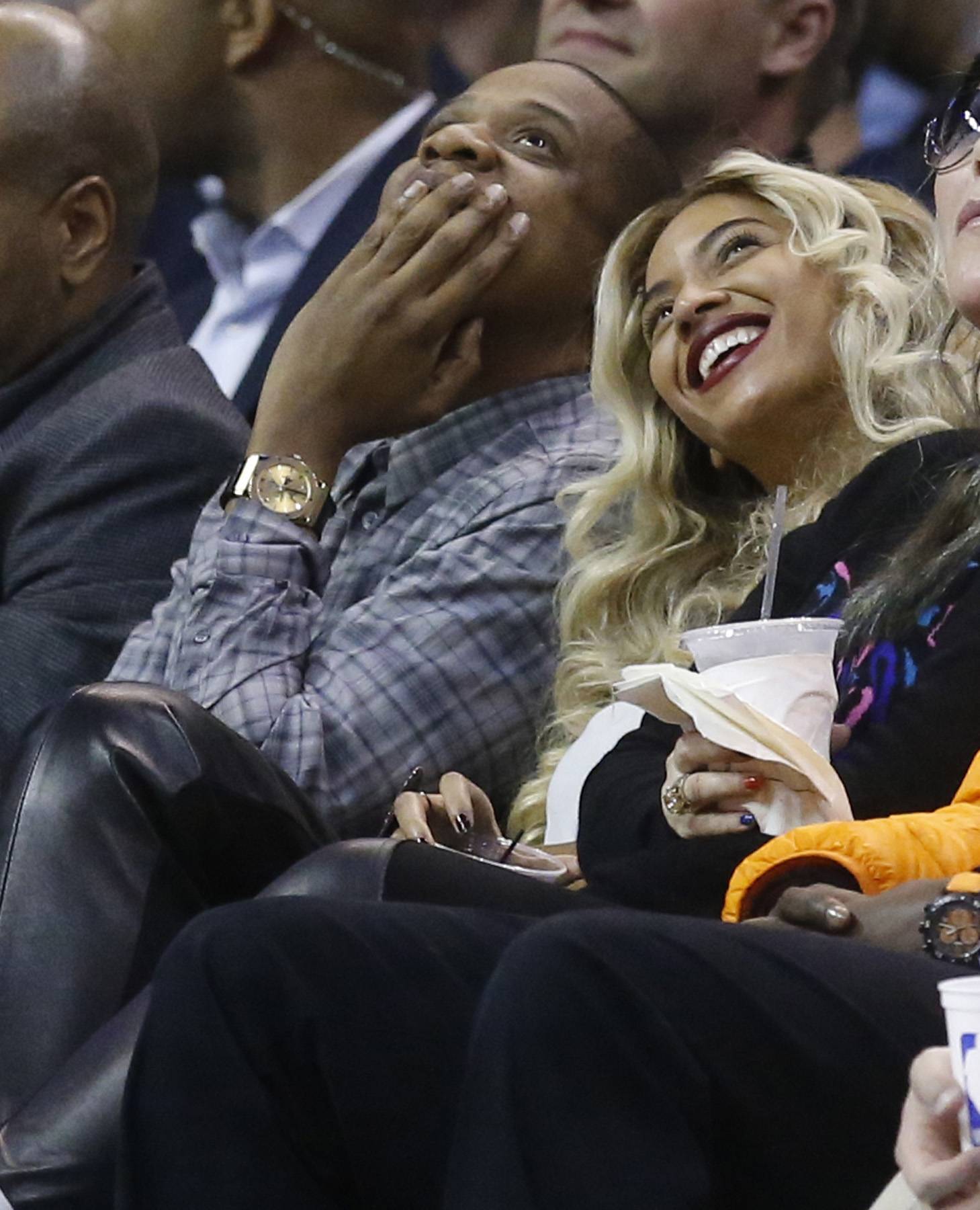 Jay-Z Beyoncé LA Clipper versus Oklahoma City Thunder OKC