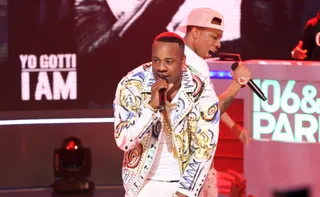 Gotti's Got Next - Recording artist Yo Gotti blazes the 106 &amp; Park stage. (Photo: Bennett Raglin/BET/Getty Images for BET)
