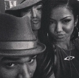 Jhene Aiko @jheneaiko - Look who's lurking in the corner! Chris Brown hits Jhene Aiko's Sail Out album release party with Karrueche straight out of rehab.&nbsp;A spokeswoman for CB says he "is continuing his rehab program as an outpatient" and working on community service in the Los Angeles area. Hopefully these two sweet ladies can keep him on the straight and narrow.By Jazmine A. Ortiz(Photo: jheneaiko via Instagram)