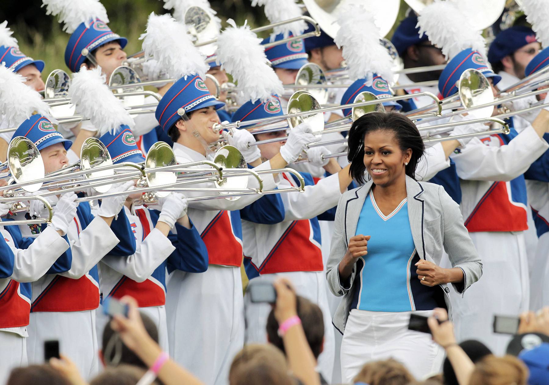 Michelle Obama at Let's Move London Event at Embassy