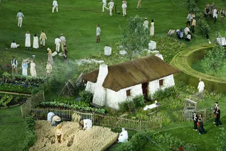 A Walk Through the Countryside&nbsp; - Performers at the opening ceremony acted out a countryside scene from England's ancient times. (Photo: Richard Heathcote/Getty Images)