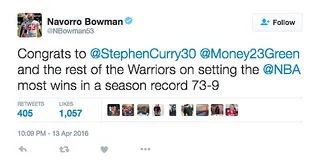 Navorro Bowman - Got to tip your hat to them.(Photo: Navorro Bowman via twitter)