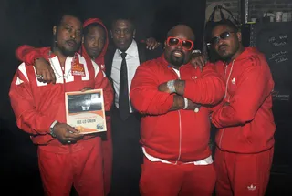 Goodie Mob\r - Backstage getting ready to pay tribute to&nbsp;Heavy D. (Photo: Frank Micelotta/PictureGroup)