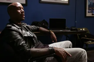 Say What Now? - Tyrese previews questions before the show. (Photo: John Ricard/BET)