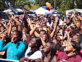 Clark Atlanta - Clark Atlanta’s campus served as the setting of Drumline’s fictional Atlanta A&amp;T University. The movie also featured members of Clark Atlanta’s marching band.&nbsp;(Photo: BET)