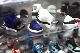 When Fashion Meets Tech - You never knew you needed a sneaker-themed USB drive until now. You're welcome. (Photo: Tommaso Boddi/Getty Images for BET)