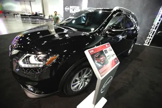 Bending Corners - Nissan made this glossy black beauty one of the centerpieces of its showcase.&nbsp;(Photo: Tommaso Boddi/Getty Images for BET)