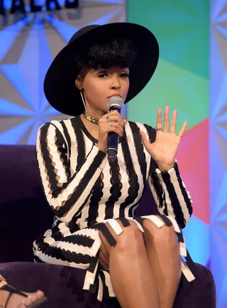 Motivation - Janelle Monáe &nbsp;shared some inspirational words during Genius Talks. (Photo: Jason Kempin/BET/Getty Images for BET)