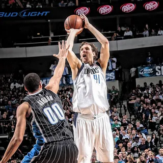 Still Swishing! - Damn...Dirk Nowitzki has been doing this for a long time. Buckets galore!&nbsp;(Photo: NBA via Instagram)