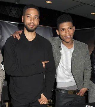 The Lyons - Empire stars Jussie Smollett and Bryshere Gray attend a CD signing for the show's soundtrack in New York.(Photo: Janet Mayer / Splash News)