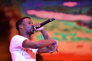 Rock On - Jay Rock killed the stage during the heavy hitting hip hop concert during the 2015 BET Experience.(Photo by Earl Gibson/BET/Getty Images for BET)