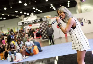 Get to Know Her - Singer Mariel Jacoda roused the crowd wiith her performance during Fan Fest.(Photo: Tommaso Boddi/Getty Images for BET)